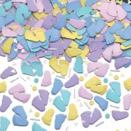 Baby Shower Pitter Patter Feet Table Confetti